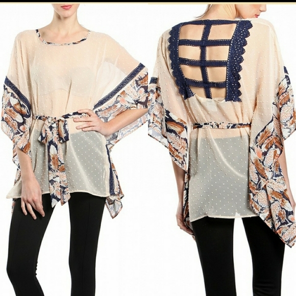 ♥️New boutique Handmade kimono top - Picture 2 of 5